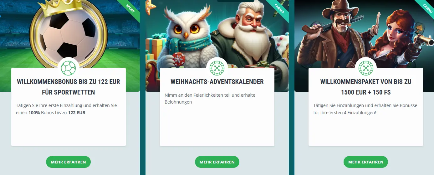Bonusangebot verfügbar 22BET CASINO
