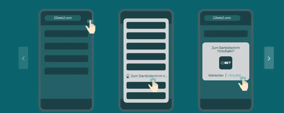 Registrierung im 22BET CASINO
