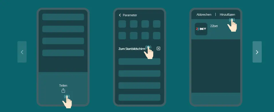 In der mobilen Version 22BET CASINO
